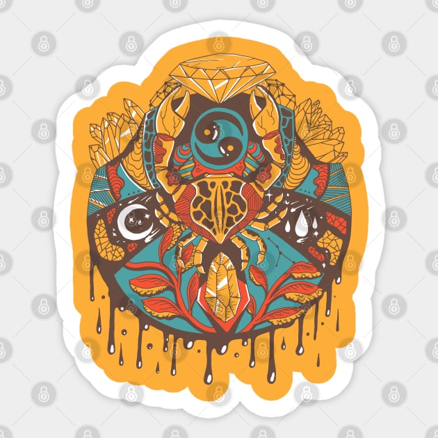 Cafe Mystic Cancer Zodiac Sticker by kenallouis